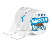 TAPEBEAR Nano Tape Double Sided Tape 50mm x 3m, Strong Mounting Tape, Reusable Clear Gel Wall Sticky Strips, Traceless, Washable for Hanging Picture, Poster, Carpet