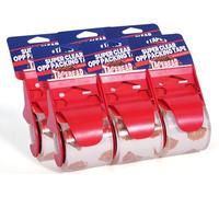 TAPEBEAR No Noise Packing Tape with Dispenser 6Rolls x 48mm x 20m, Super High Transparency Parcel Tape Packaging Tape for Home Office Packing, Shipping, and Storage