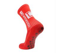 Tapedesign - "Classic 1 Pair Non-Slip Football Grip Socks Red (Size 5-14) for Men, Women & Kids - Soccer Socks for Adults & Youth (Unisex) - Anti-Slip Sport Socks for Basketball, Tennis & Running