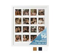 Tapeera Multi Picture Frame Collage Wall Decor For Polaroid i-Type 600 Film -16 Openings Photo Collage Frame For Wall Mini Picture Wall Frame - Not Compatible with Fujifilm Instax Mini Film (White)