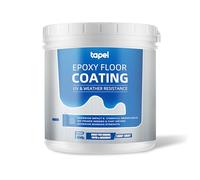 Tapel Epoxy Floor Coating System - Floor Paint, LIGHT GREY - 1L | No Primer Needed for Solid Concrete | Self-Leveling, Non-Slip & Chemical Resistant | Fast-Drying Garage Floor Paint for Basement