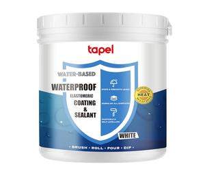 Tapel Liquid Rubber RV Roof Coating - 3X Stronger- White 1L - Waterproof Sealant for Leaks & Cracks, UV/Cold Resistant Paint for Metal, Wood & Concrete - Indoor/Outdoor Use
