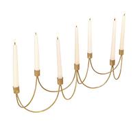 Taper Candle Holder Dinner Table Candelabra Gold Candle Holder | Recycled Metal, Cast Iron, Contemporary Style Dinner Table Decor