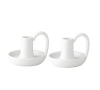 Taper Candle Holders, Vintage Ceramic Candlestick Holders, Set of 2 Candle Stand Candlelight Dinner Prop Home Dining Table Top Decorative Ornament