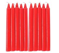 Taper Candles - 10pcs 1.2x16cm Red/White, Paraffin Wax, Unscented Candle Collection | Perfect for Wedding Ceremony Decoration, Birthday Celebration Events, Household Use, Party Table Display