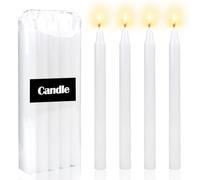Taper Candles Set, Tapered Candles with a Diameter of 1.5 cm, White Taper Candles for Ceramic Candle Holders