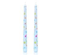 Taper Candles Sticks, 10'' Table Dinner Long Candles, 6 Hour Long Lasting Unscented for Candlesticks, Wedding Birthday Party Christmas Home Decor 2 Pack (Light Blue)