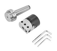 Taper Collet Chuck Holder, High Carbon Steel MT3-M12 Taper Collet Chuck Milling Arbor Adapter + 2Inch Lathe Boring Head