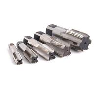 Taper Pipe Tap Set in Bearing Steel for BSP Thread Cutting, G1/8, G1/4, G3/8, G1/2, G3/4, G1 Sizes, Wear-Resistant Metal Screw Thread(G3/8)