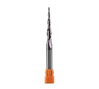 Tapered Ball Nose End Mill, 3.175/4/6/8mm Solid Tungsten Carbide 2-Flute Spiral CNC Router Bits Wood Metal Engraving Milling Cutter(R0.5-30.5-D6-TiAlN)