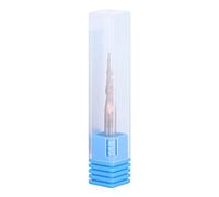 Tapered Ball Nose End Mill CNC Router Bit, Antique Brass Plated, 2-Flute, R0.5×20.5×D4×50mm, Tungsten Carbide for Cutting, End Milling and Grooving