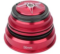 Tapered bike headset, lightweight durable aluminium alloy stem replacement 44-56mm tapered red for cyclists commuters mountain biking road cycling repairs