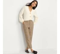 Tapered Brushed Flannel Ankle Trousers lands end Light Brown 12R