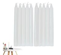 Tapered Candles,10X Wax Candles Long Burning | Red/White Household Short Taper Candles Survival Supplies for Wedding Blessing Celebrations Home Emergencies