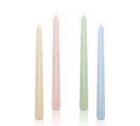 Tapered Candles, Gradient Dinner Candles, Non Drip Long Non Scented for Birthday Valentine's Day Hanukkah Christmas Halloween Home Decoration 4PCS (Candy)