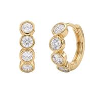 Tapered Linear Turquoise Huggie Hoop Earrings for Women | 14K Gold Plated Inner Diameter 9.8mm Stackable Ear Jewellery All Occasion Luxury Gift for Her