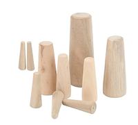 TaperedSoft Wood Plugs, Boat Wooden Conical Bungs Plugs Set 10pcs Marine Tapered Thru Hull Emergency Soft Wood Plugs Drain Plug for Boat Yacht
