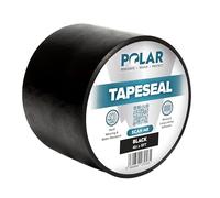Polar TapeSeal - 4" x 5 ft (10cm x 1.5m), Black - Rubberised Waterproof Repair Tape for Roofs & Gutters - Leak Sealer for PVC & Plumbing Pipes - Easy to Use DIY Tool for Indoor & Outdoor