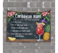 Tapestries Caribbean Rum Cocktail Recipe: A Tropical Beverage Guide Tapestry Bedroom Decor for Teens Tapestry for Walls(100X150CM)