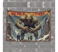 Tapestries Devil's Pass: A Tale Of勇者与怪物的对决 Tapestry Bedroom Decor for Teens Tapestry for Walls(75X100CM)