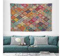 Tapestries Extra Large 180 x 230 cm, Custom Image Logo Text Personalized Tapestry Wall Hanging Backdrop, Colorful Art Deco Vintage Floral,