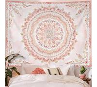 Tapestries Extra Large 200 x 300 cm, Custom Images Banners Signs Personalized Tapestry Wall Hanging, Pink Red, Beige, White Art Deco Vintage Floral,