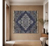 Tapestries Extra Large 200 x 300 cm, Custom Images Banners Signs Personalized Tapestry Wall Hanging, Retro Geometric Gray, White, Black, Orange, Blue,
