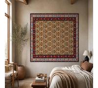 Tapestries Extra Large 200 x 300 cm, Custom Images Banners Signs Personalized Tapestry Wall Hanging, Retro Geometric Beige, Red, Blue, Black, Orange,