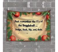 Tapestries Mastering Doggleball: The Essential 5 Moves for Success! Tapestry Garage Decor for Men Funny Patio Decor(100X150CM)