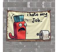 Tapestries Room Decor I Hate My Job: The Sad Reality of Work Stress Tapestry Garage Accessories for Man Cave Stuff for Your Roo(100X150CM)