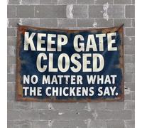 Tapestries Room Decor Keep Gate Closed: Chickens Can't Decide Tapestry Funny Outdoor Decor Garage Accessories for Man Cav(75X100CM)