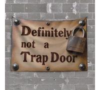 Tapestries Room Decor Unlocking The Mystery: Definitely Not A Trap Door Tapestry Man Cabe Decor Room Accessories For Teen Boys(75X100CM)