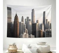 Tapestry 120x80 cm, Urban Skyscraper Tapestry Wall Hanging for Bedroom, Soft Fabric, Lightweight Modern Cityscape Small Wall Decor for Dorm C-674