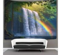 Tapestry 150x200 cm Mountain Waterfall Wall Hanging Microfiber Extra Large Size Tapestries 3D Print Natural Scenery Wall Hangings Art for Bedroom Living Room Home Decor b1433