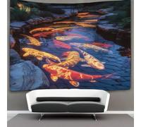 Tapestry 180x230 cm Fish Wall Hanging Microfiber Large Size Tapestries 3D Print Marine Life Wall Hangings Art for Bedroom Living Room Home Decor b79
