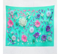 Tapestry 180x230 cm Purple Flowers Wall Hanging Microfiber Extra Large Size Tapestries 3D Print Beautiful Flowers Wall Hangings Art for Bedroom Living Room Home Decor A2619