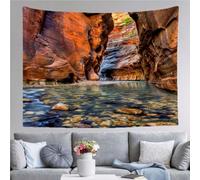 Tapestry 200x200 cm Canyon Wall Hanging Microfiber Extra Large Size Tapestries 3D Print Natural Landscape Wall Hangings Art for Bedroom Living Room Home Decor b1274