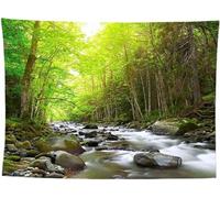 Tapestry 200x200 cm Mountain Rivers Wall Hanging Microfiber Extra Large Size Tapestries 3D Print Natural Scenery Wall Hangings Art for Bedroom Living Room Home Decor A1699