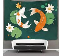 Tapestry 200x200 cm Painted Fish Wall Hanging Microfiber Extra Large Size Tapestries 3D Print Marine Life Wall Hangings Art for Bedroom Living Room Home Decor b293
