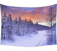 Tapestry 200x300 cm Snow Scene Wall Hanging Microfiber Extra Large Size Tapestries 3D Print Winter Scenery Wall Hangings Art for Bedroom Living Room Home Decor A1141