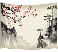 Tapestry 220x240 cm Landscape Painting Wall Hanging Microfiber Extra Large Size Tapestries 3D Print Chinese Style Wall Hangings Art for Bedroom Living Room Home Decor A1128
