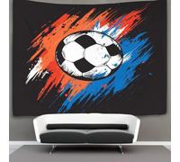 Tapestry 220x240 cm Painted Soccer Ball Wall Hanging Microfiber Extra Large Size Tapestries 3D Print Sports Style Wall Hangings Art for Bedroom Living Room Home Decor A2836
