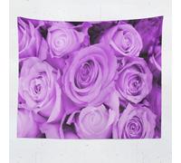 Tapestry 220x240 cm Purple Roses Wall Hanging Microfiber Extra Large Size Tapestries 3D Print Beautiful Flowers Wall Hangings Art for Bedroom Living Room Home Decor A73