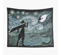 Tapestry 60x50inch Final Fantasy VII Cloud Starry Night Wall Hanging Art Décor Living Room