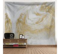 Tapestry Abstract Gold Grey Wall Tapestry Decorations for Bedrooms Aesthetic Dorm Living Room Tapestries Polyester Washable Reusable Wall Hanging 230x180 cm