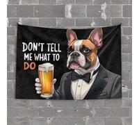Tapestry Aesthetic Defiant Dog In Tuxedo: 'Don'T Tell Me What To Do'. Tapestry Funny Home Decor Bedroom Door Decorations(75X100CM)
