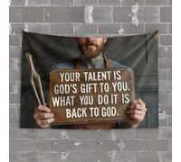 Tapestry Aesthetic Your Talent Is God'S Gift To You. What You Do It Is Back To God. Tapestry Funny Home Decor Bedroom Door Decorations(100X150CM)