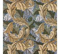 Tapestry Fabric William Morris Acanthus Leaf Azure Blue Upholstery Fabric Material Metre