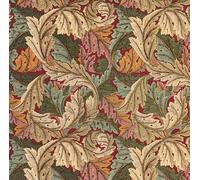Tapestry Fabric William Morris Acanthus Leaf Wine Red Upholstery Fabric Material Metre