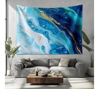 Tapestry for Bedroom - 150x100 cm Abstract Paint Fluid Wall Hanging Tapestries Blue Wall Tapestry Beach Blanket for Home Bedroom Living Room Decor